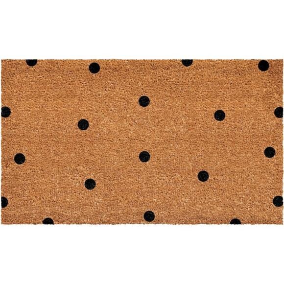 Black Polka-Dots Doormat (24" x 36") - Picture 1 of 7